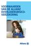 VOORWAARDEN VAN DE ALLIANZ OVERLIJDENSRISICO- VERZEKERING RV1807, TD1512