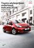 Toyota adviesprijzen onderhoud; indicatie 2018 Toyota Yaris Bouwjaar