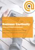 WHITEPAPER. Business Continuity. Bewustwording van de risico s en een gefaseerde aanpak voor continuïteit