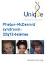 Phelan-McDermid syndroom: 22q13 deleties