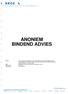 ANONIEM BINDEND ADVIES