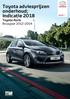 Toyota adviesprijzen onderhoud; indicatie 2018 Toyota Auris Bouwjaar