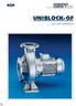 UNIBLOCK-GF. Close coupled centrifugaalpomp