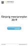 Eénjarig meerjarenplan 2019