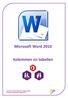 Microsoft Word Kolommen en tabellen