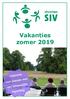 Vakanties zomer 2019