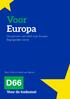 Europa. De plannen van D66 voor Europa Begrijpelijke versie. Tekst: D66 en Merel van Beeren