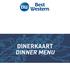 DINERKAART DINNER MENU