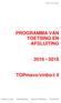 PROGRAMMA VAN TOETSING EN AFSLUITING