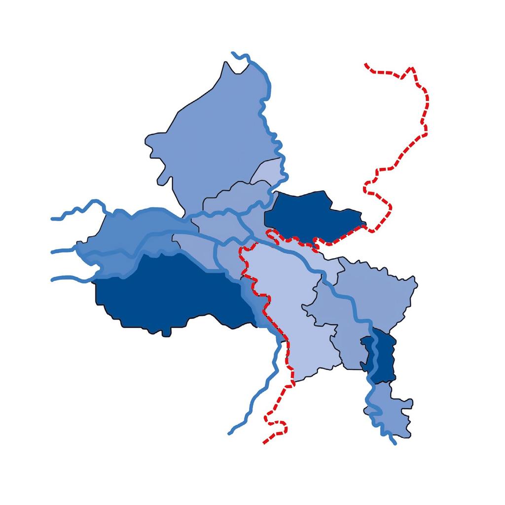 5 INFRASTRUCTUUR EN LOGISTIEK / INFRASTRUKTUR UND LOGISTIK HAVENS / HÄFEN 1 Duisburg 2 Cuijk 3 Oss 4 Nijmegen 5 Gennep 6 Düsseldorf 7 Rheinberg 8 Emmerich 9 Wesel < ICE Amsterdam A12 Deutschland