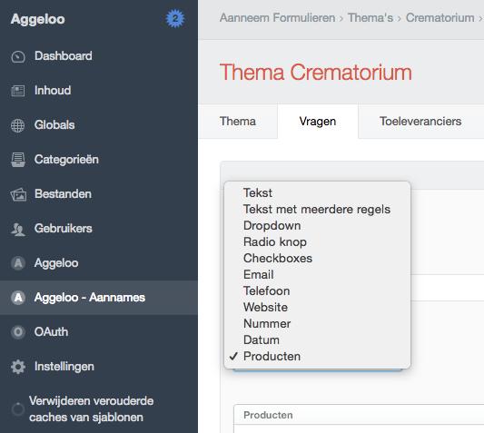 #Type vraag aanpassen en informatie toevoegen Via uw eigen CMS systeem kunt u het type vraag aanpassen en deze intelligenter maken.