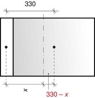 21 Stap 2 Het traagheidsmoment van de samengestelde doorsnede kan nu worden bepaald met: I i = (I eigen + a 2 A) beton + n (I eigen + a 2 A) staal I i = ( 1 12 400 600 + (0 106,45) 2 400 600) + 21 (