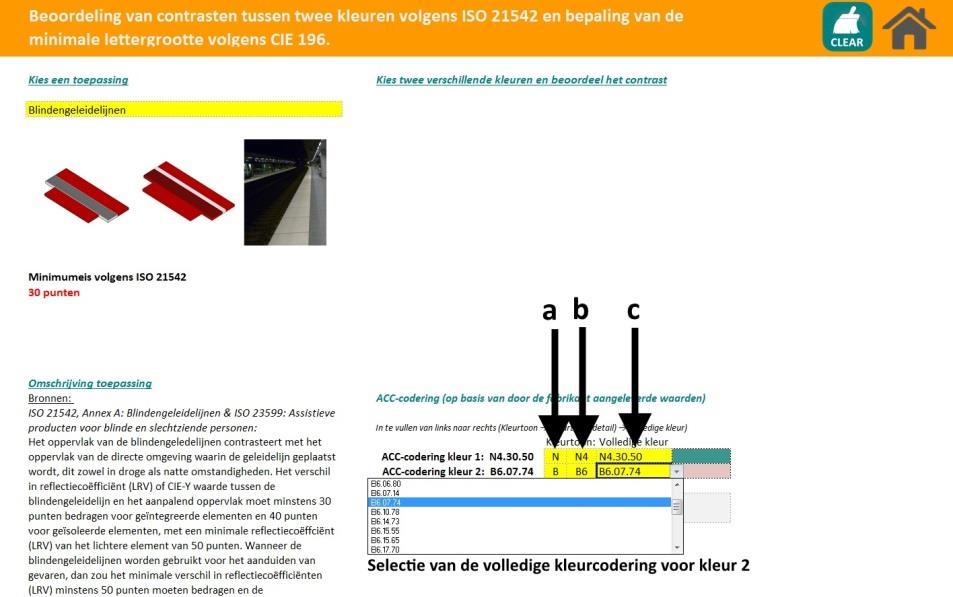 Dit systeem is uitgebreider en elke kleur wordt bepaald door 3 parameters: tint, zwartwaarde en chroma [d]. In totaal krijgt men dus 2 x 3 of 6 dropdowns.