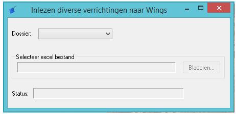 2.5. Gebruik Import en errormeldingen 1. Na het opstarten krijgt men volgend scherm 2.