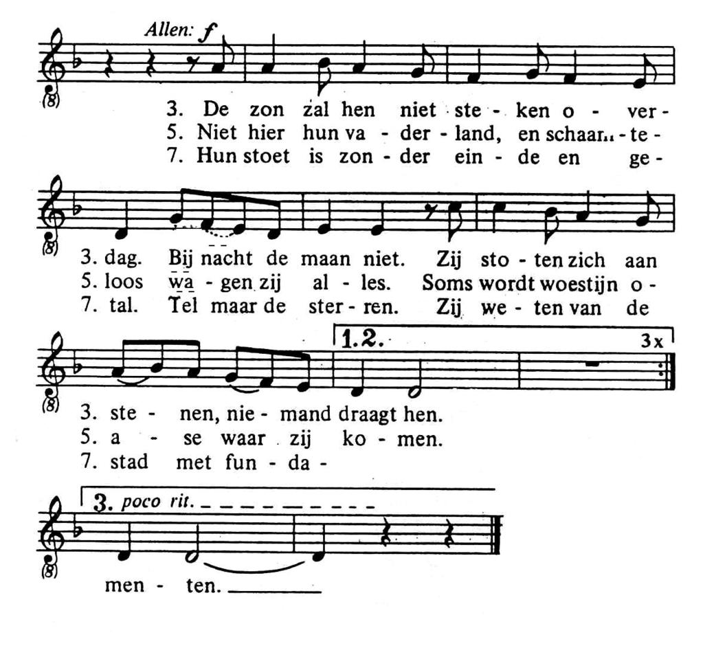 3 We gaan weer zitten Beginwoorden: v:wij zijn hier bijeen in de naam van de Vader, de Zoon en de Heilige Geest, a: amen Welkom en inleiding op de dienst