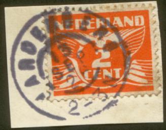 Een langebalkstempel, met Romeinse maandcijfers, werd toegezonden op 5 september 1910. Het postkantoor HANSWEERT ontving twee grootrondstempels.