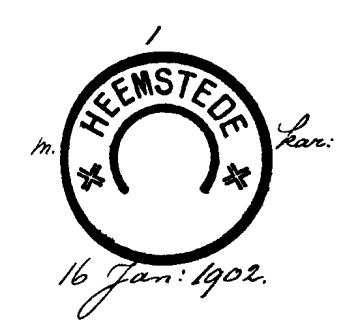 Op 16 januari 1902 volgde een nieuw stempel, eveneens met karakters. Het laatste grootrondstempel voor het postkantoor Heemstede werd verstrekt op 14 maart 1905.