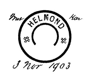 HELMOND Provincie Noord-Brabant Tot het ressort van het postkantoor Helmond behoorden de hulpkantoren van bakel, Griendstveen, Helenaveen en Mierlo.