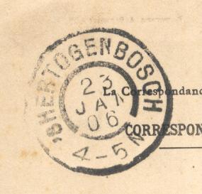 Op 7 april 1905 werden de twee laatste grootrondstempels aan s-hertogenbosch verstrekt.