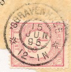 Een kortebalkstempel werd toegezonden op 27 juli 1917. Het postkantoor s-graveland ontving drie grootrondstempels.