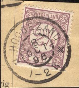 GRPK 0131B 1902-06-23 Het tweede grootrondstempel werd toegezonden op 23 juni 1902. Een langebalkstempel, met Arabische maandcijfers, werd toegezonden op 22 augustus 1907.