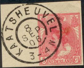 Het langebalkstempel, met Arabische maandcijfers, was besteld in juni 1906 en werd toegezonden op 21 november 1906. Het postkantoor KAATSHEUVEL ontving één grootrondstempel.