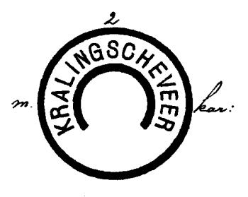 KRALINGSCHEVEER Provincie Zuid-Holland Dienstorder No 76 P 43 T van 25 maart 1897: Het hulppost- en telegraaf ka