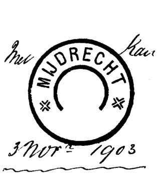 MIJDRECHT Provincie Utrecht Tot het ressort van het postkantoor Mijdrecht behoorden de hulpkantoren van Uithoorn, Vinkeveen en Wilnis.