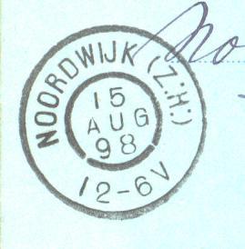 NOORDWIJK (Z:H:) Provincie Zuid-Holland Tot het ressort van het postkantoor Noordwijk behoorden de hulpkantoren van Noordwijkerhout en Voorhout.