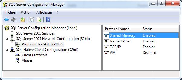 SQL server configuration manager U vindt deze terug in uw applicaties als «SQL
