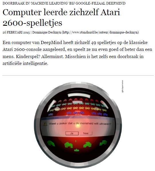 Een computer van Google DeepMind heft zichzelf 49 spelletjes op de klassieke Atari 2600-console aangeleerd, en spelt nu even goed of