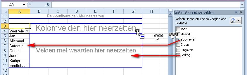 Door de vakjes ervoor lijkt het alsof u ze alleen in en uit kunt schakelen, maar als u de muisaanwijzer erop houdt, krijgt deze een dubbelkruis, dus u kunt ze bewegen.