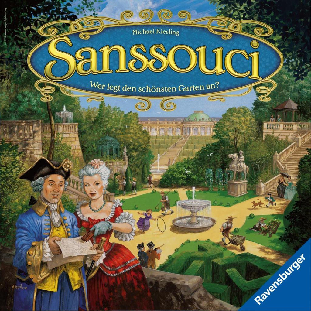 Doel van het spel Sanssouci Ravensburger, 2013 Michael KIESLING 2 4 spelers vanaf 8 jaar ± 90 minuten Wie legt de meest prachtige tuin aan?