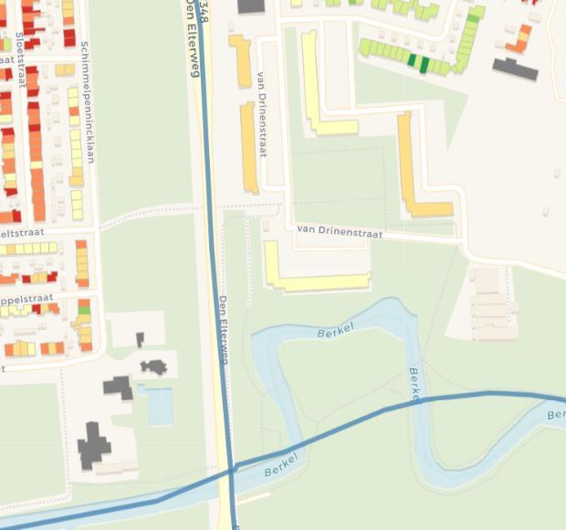 Groep 2 Noorderveen Groep 2 heeft na analyse het oog laten vallen op sociale huurflats aan de van Drinenstraat langs een meander van de Berkel.