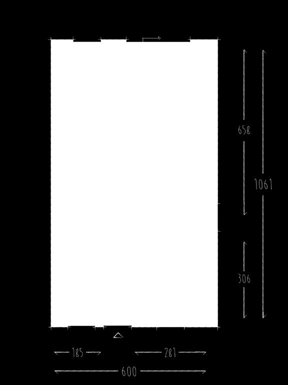 9 m 2 met één dakkapel (C1) of twee dakkapellen (C3) Inpandige berging van