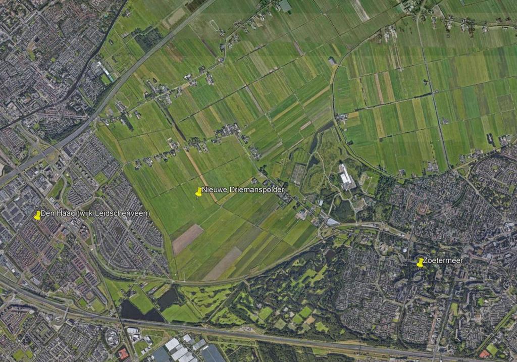 Projectgebied en veldbezoek De Nieuwe Driemanspolder (Figuur 1) wordt aan de noordzijde begrensd door de Wilsveen, aan de oostzijde door de Voorweg, de zuidzijde door de