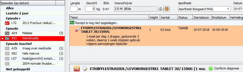 3 Formularium gericht voorschrijven in MicroHIS X Voorschriften die meegeteld worden in het percentage op de website bij Digitalis Rx moeten aan de volgende criteria voldoen: 1.