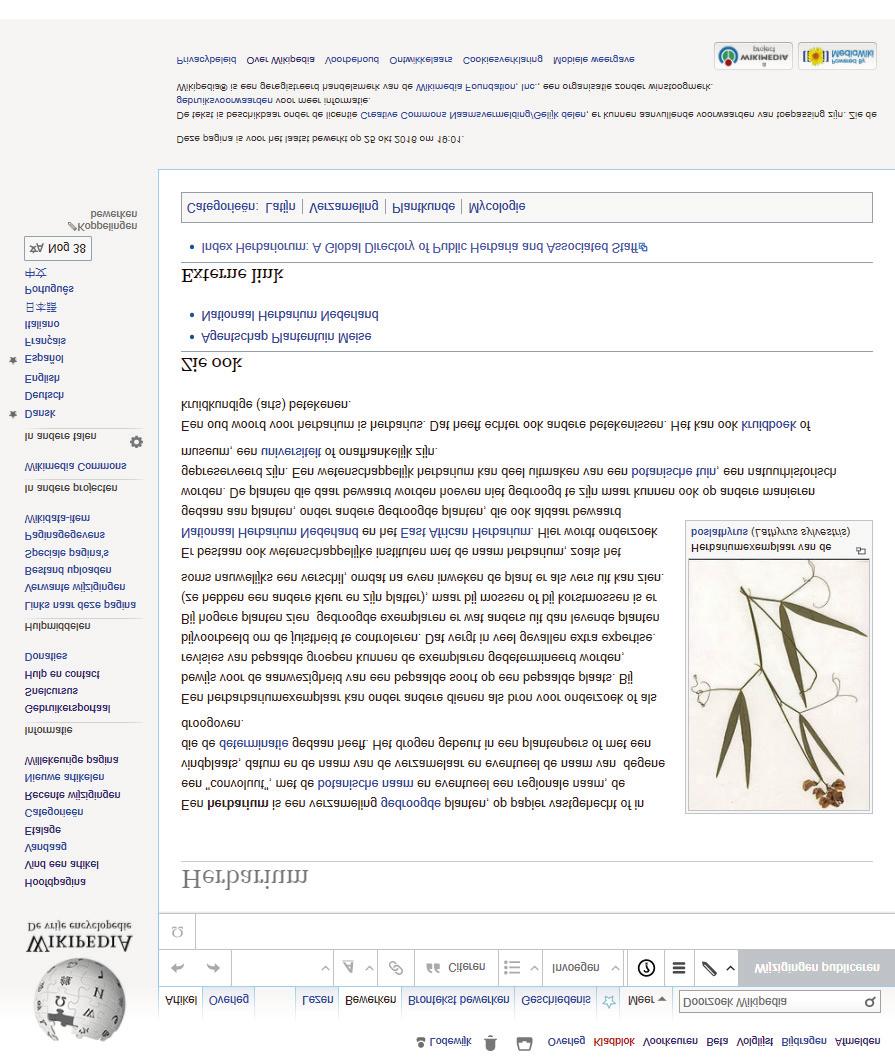 Schrijven voor Wikipedia De tekst kun je nu op eenzelfde manier als bij een normale tekstverwerker aanpassen.