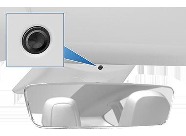 Opbergruimte en elektronica in het interieur Interieurcamera Model 3 is uitgerust met een camera in het interieur De camera is op dit moment niet actief, maar kan mogelijk worden gebruikt met