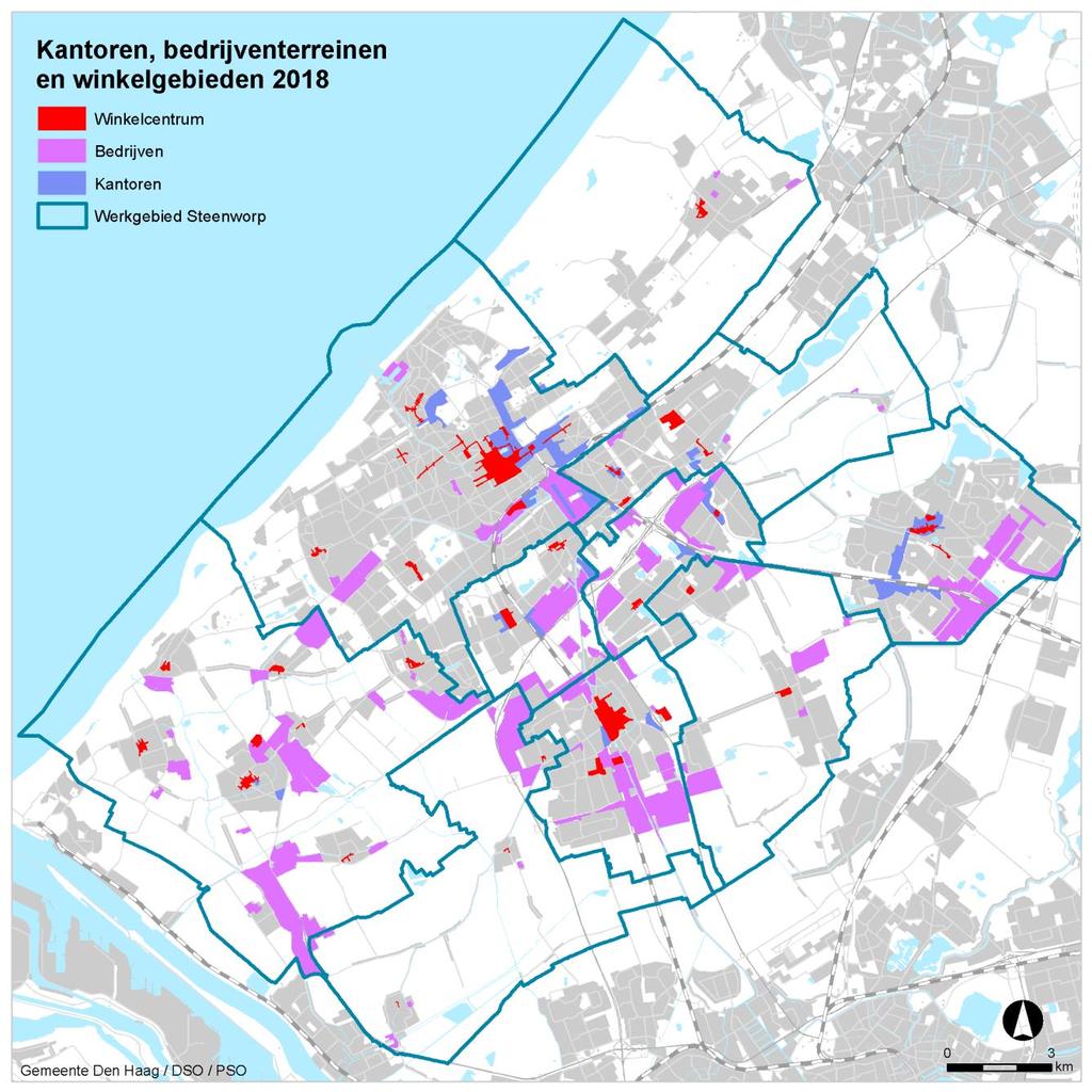 Steenworp brengt het aanbod bedrijfsonroerendgoed in kaart in de volgende gemeenten: Delft Den Haag Leidschendam-Voorburg