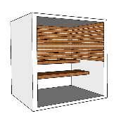 Combi sauna zonder oversteek Exclusive Specificaties houtsoort Binnen Buiten Banktype Besturing Verlichting Muziek Thermo ayous Zwart / wit / ral Zwart / wit / inox look/ ral Zwevend Touch screen