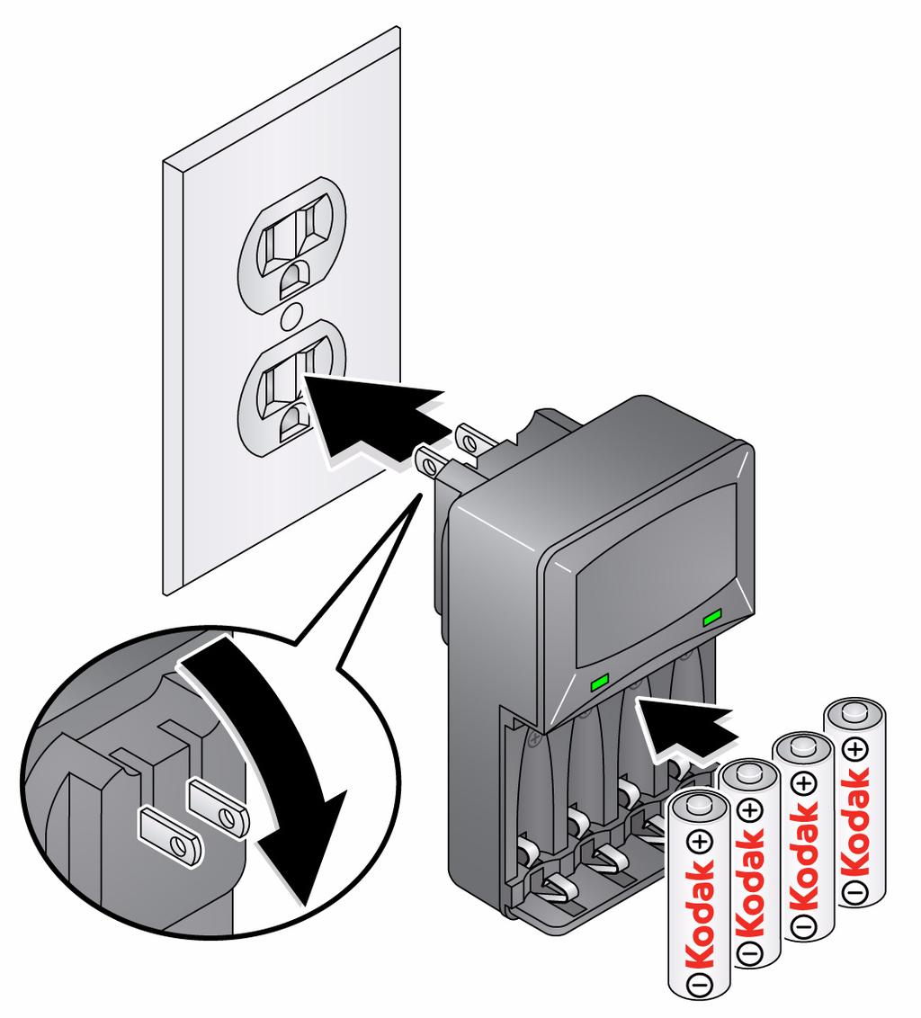 NEDERLANDS 1Aan de slag met de camera BELANGRIJK! Als uw pakket het volgende bevat: Ni-MH-batterijen en een oplader: ga verder naar De oplaadbare Ni-MHbatterijen opladen.