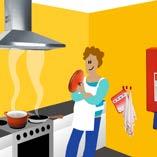 Keuken 12. Is de gasslang naar het gasfornuis nog in goede staat? 89% 11% 13. Is er voldoende afstand tussen het kooktoestel en brandbare dingen? 93% 7% 14.