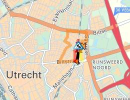 : Afsluiting 1 : Afsluiting 2 : Omleiding auto : Omleiding fiets : Omleiding fiets Buys Ballotstraat, Utrecht Overige het snoeien van bomen.