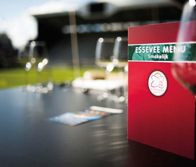 16 Essevee Partnerbrochure 2019-2020 Studio Essevee - Vijverlounge 360 De vaste partners die voor een seizoen intekenen voor Studio Essevee Vijverlounge hebben per wedstrijd de keuze qua locatie,