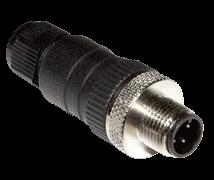 DOS-204-W 6007303 Kop A: Stekker, M2, 4-pins, recht Kop B: Kabel: