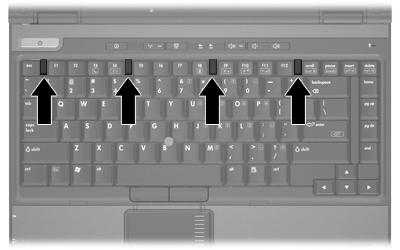14. Verschuif de vier toetsenbordvergrendelingen om het toetsenbord te vergrendelen. 15.