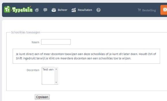 In het venster achter Naam kun je de klas een korte naam geven, waarvan jij, en jouw collega s begrijpen welke klas daarmee wordt bedoeld.