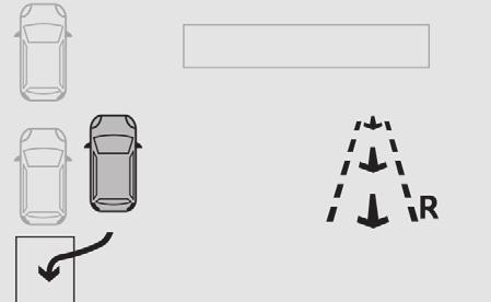 Hulp bij uitparkeren na fileparkeren F Start als u vanuit een fileparkeervak wilt wegrijden eerst de motor.