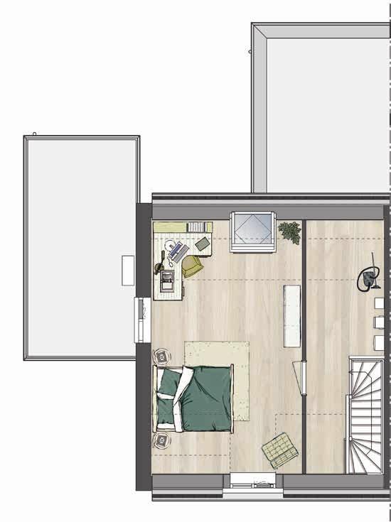 woningtye A Sfeerlattegronden 1000+vl 1500+vl Levensloobestendig woonrogramma met wonen, koken, slaen,